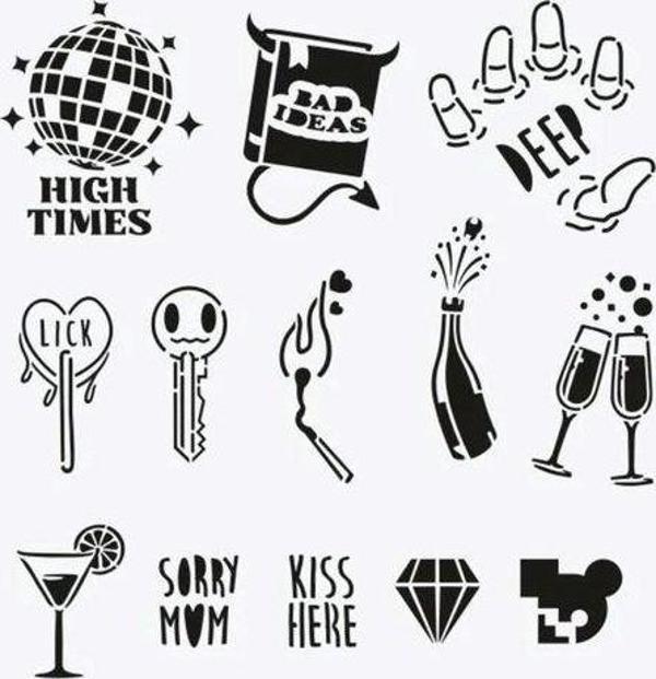 OneSpray Tattoo Ibiza City Pack Dövme Şablon Seti - Image 1