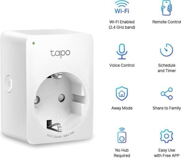 Tp-Link Tapo P100 Mini Wi-Fi Akıllı Priz - Image 1