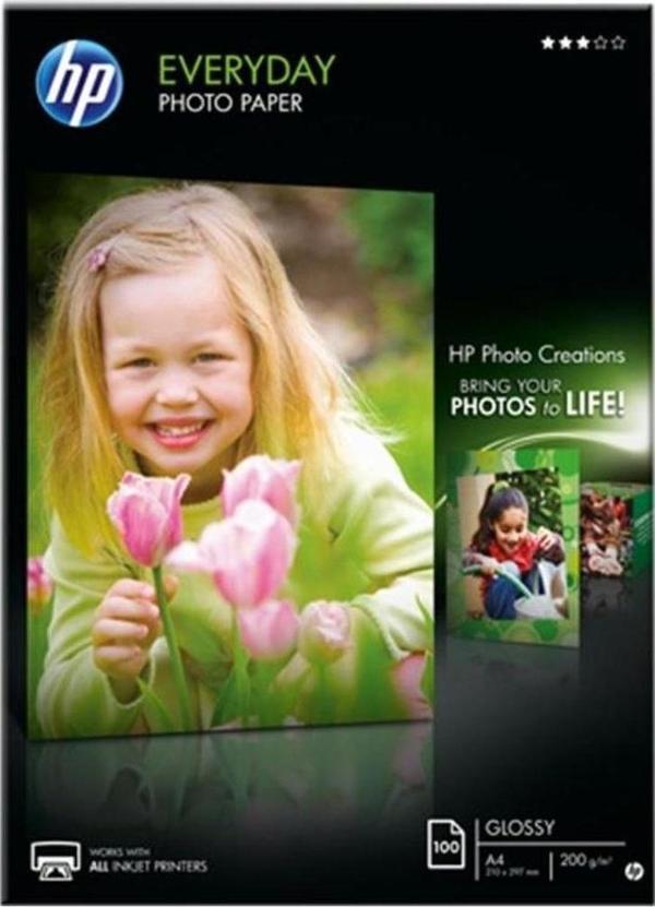 HP Q2510A A4 100Lü 200Gr Fotoğraf Kağıdı Everyday Photo Paper - Image 1