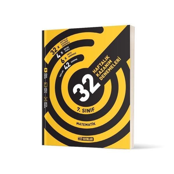 7. Sınıf Matematik 32 Haftalık Kazanım Denemeleri Hız Yayınları - Hız Yayınları - Image 1