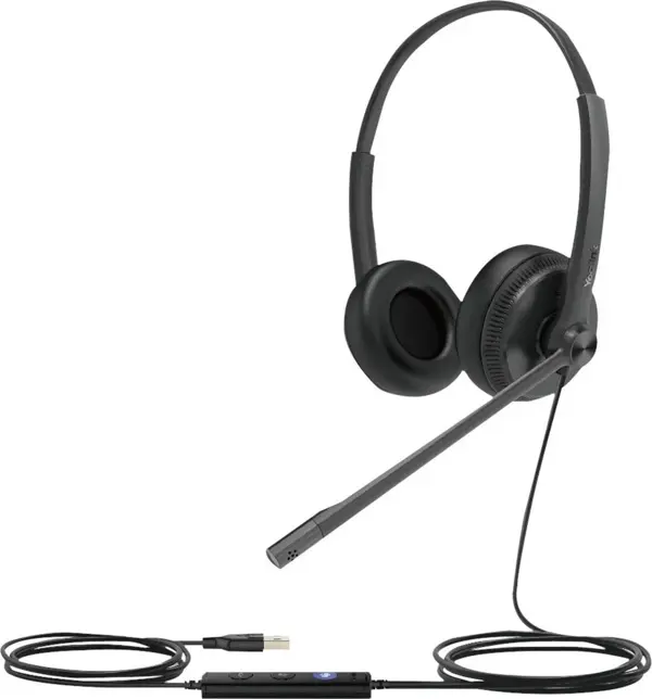 Yealink UH34 Duo Teams USB Kulak Üstü Çağrı Merkezi Kulaklığı - Image 1