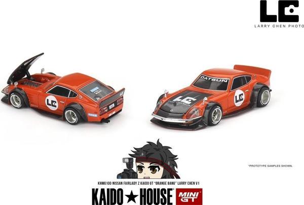 Mini GT Kaido House Nissan Fairlady Z Kaido GT 'ORANGE BANG' Larry Chen V1 1:64 100 - Image 1