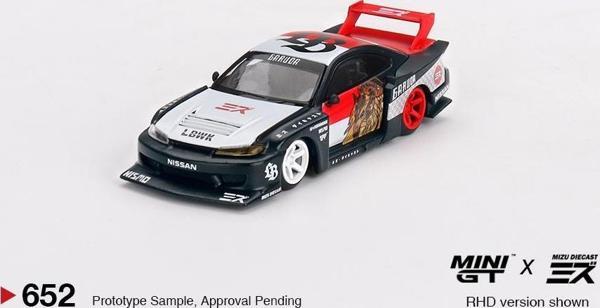 Mini GT LB-Super Silhouette Nissan SILVIA (S15)“GARUDA” MINI GT x MIZU 1:64 652 - Image 1