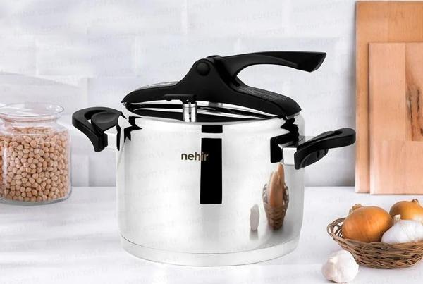 Nehir Silver Trend Sade 8 Lt Düdüklü Tencere - Image 1
