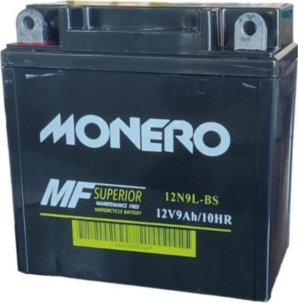 MONERO 12V 9Ah YÜKSEK MOTOSİKLET AKÜSÜ (EBATLAR: 137*76*134) (12N9L) - Image 1