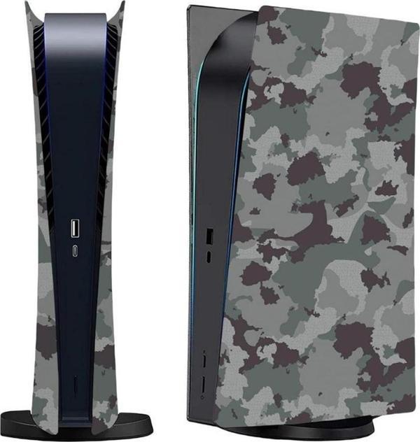 Cosmostech PS5 Dijital Sürüm Uyumlu - Army Kamuflaj Desenli Konsol Faceplate Shell Covers Kapakları - Image 1