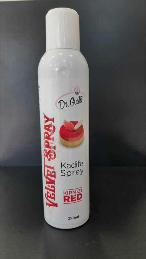 KIRMIZI SPREY KADİFE BOYA 250ML DR.GUSTO - Image 1
