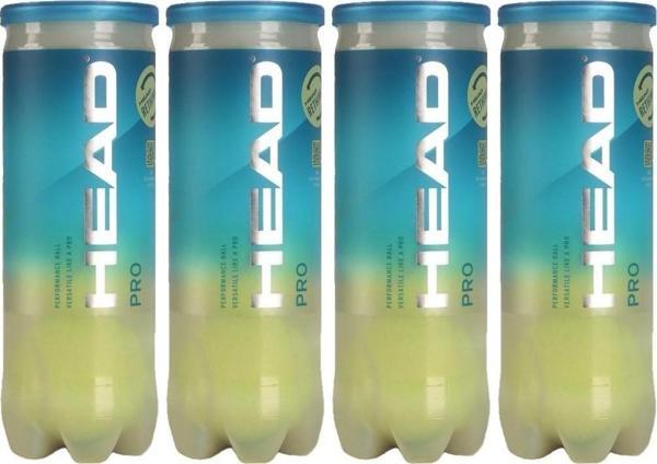 Head Pro 4 Adet 3'lü Tenis Topu - Image 1