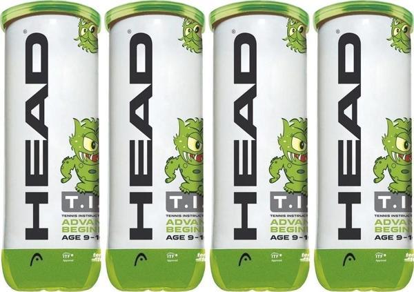 Head TIP Green 9-10 Yaş 4 Adet 3’lü Çocuk Tenis Topu Kampanyası - Image 1