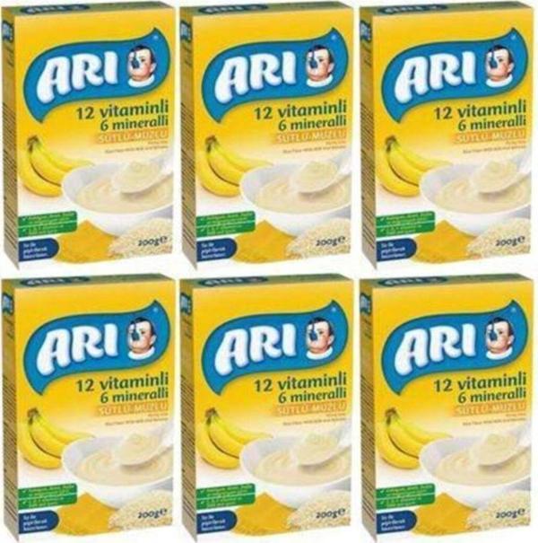 Arı Mama Sütlü Muzlu Pirinç Unu 200 gr X 6 Adet - Image 1