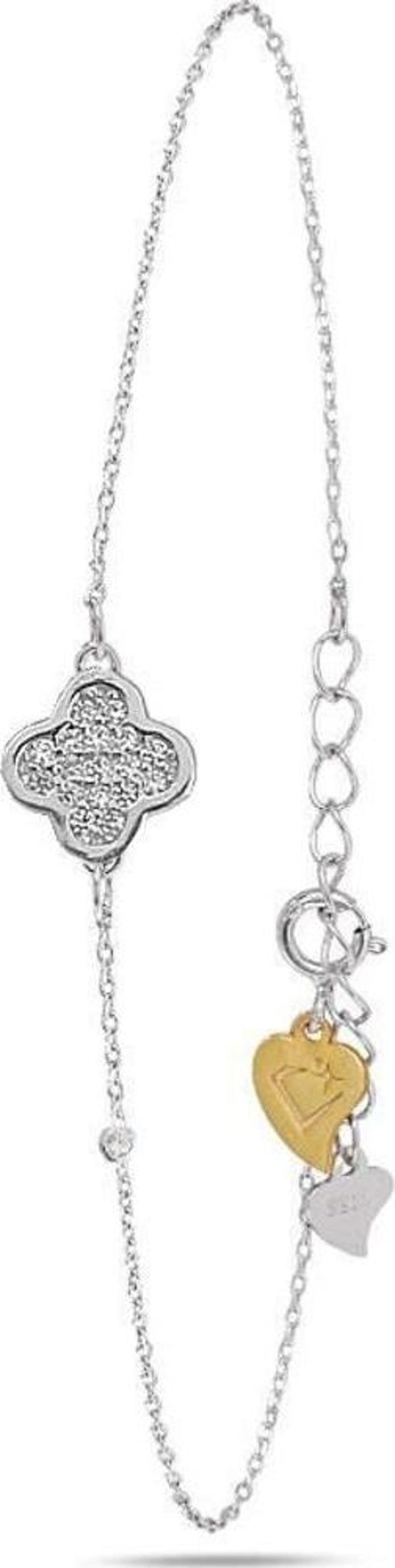 Luck Serisi Swarovski Taşlı Minimal Kadın Gümüş Bileklik - Image 1