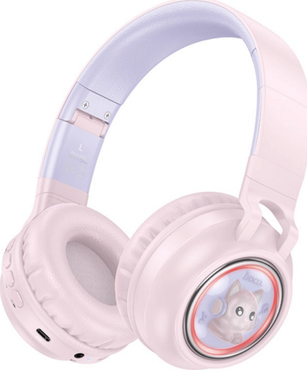 W550 Cute Fun BT RGB Kablosuz Kafaüstü Kulaklık - Image 1