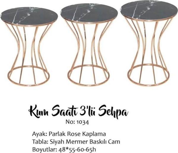 Brc Zigon Kumsaat Model Siyah Mermer Desen Metal Çelik ROSE Renk Kaplama Elyapım - Image 1