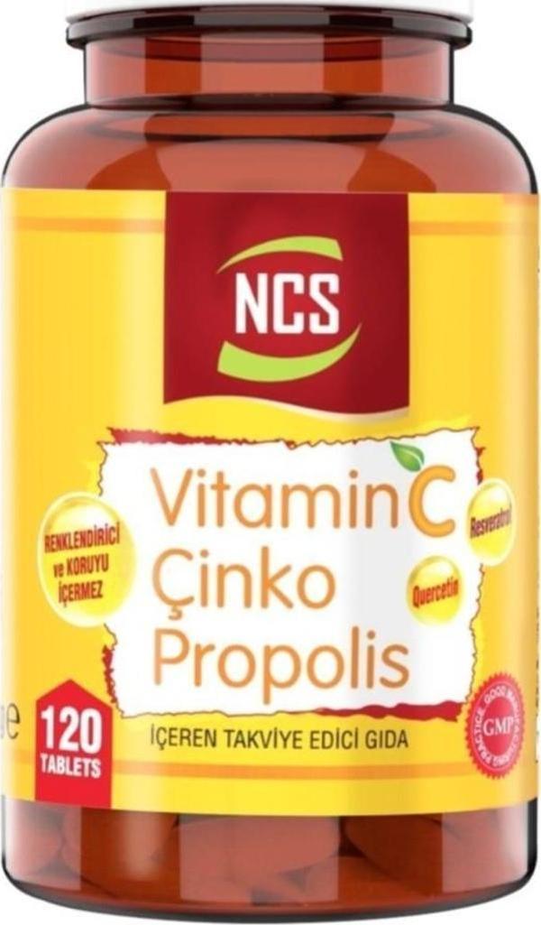 NCS Vitamin C Çinko Propolis 120 Tablet Vitamin D Quercetin Resveratrol - Image 1