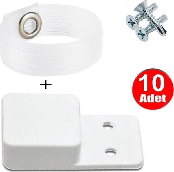 Sineklik Kulp Seti Şeffaf Tutma Halkası Kaldırma Çekme Kulbu Takoz Seti -10 Takım - Image 1