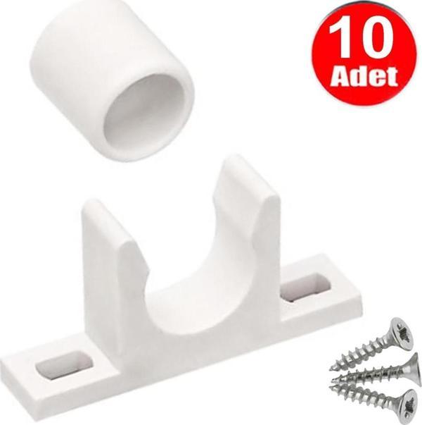 Mobilya Dolap Kapak Tutma Kilit Çıtçıtı Plastik Geçme Çıt Çıt Beyaz -10 Adet - Image 1