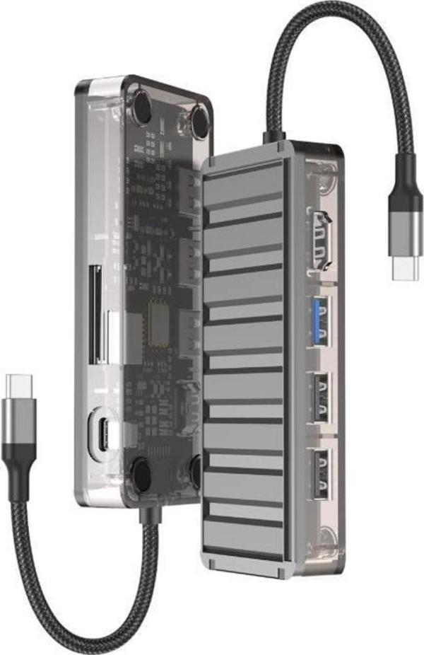 Sunix PD 100W 7in1 Usb-C to TF/SD-HDMI Adaptör HB-13 - Image 1