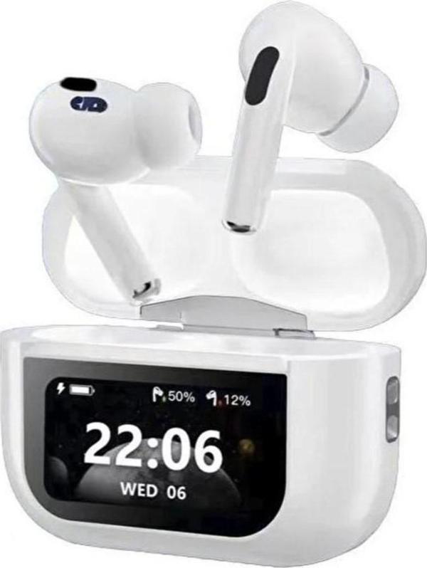 Schitec A88 Pro Oled Ekranlı Anc/Enc Destekli 5.0 Beyaz Bluetooth Kulaklık Beyaz - Image 1