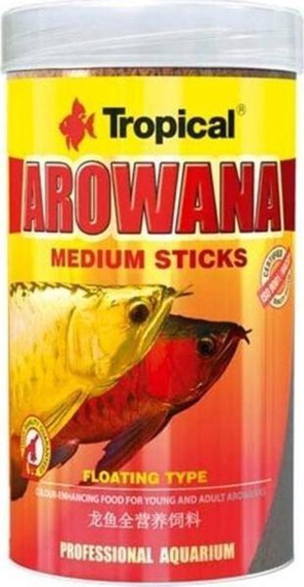 Tropical Arowana Sticks Genç Arowanalar için Renklendirici Balık Yemi Medium 250 Ml 90 Gr - Image 1