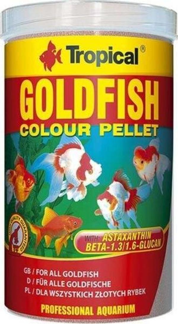 Tropical Goldfish Colour Pellet Japon Balıkları için Renklendirici Pellet Balık Yemi 250 Ml 90 Gr - Image 1