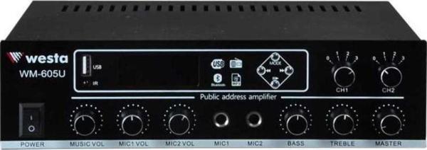 WESTA WM-605U 2 BÖLGELİ 2 MİK. GİRİŞLİ 100 WATT TRAFOLU ANFİ (2818) - Image 1