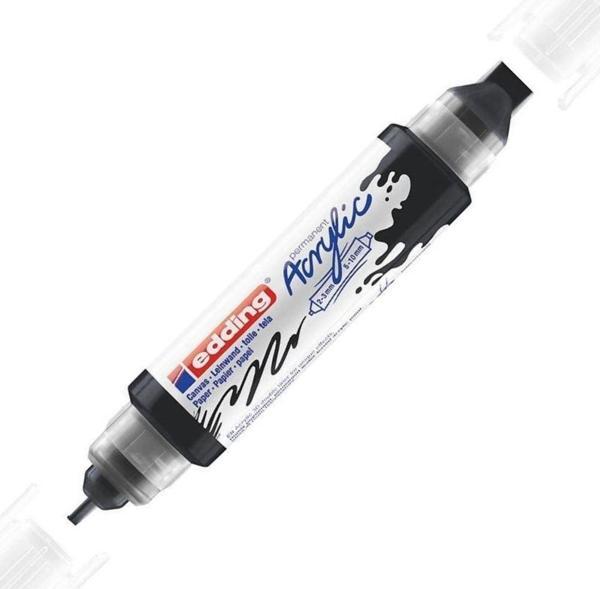 Edding Akrilik Kalem 3D Double Liner Siyah 901 (5 Li Paket) - Image 1