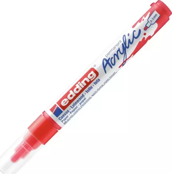 Edding Medium Uçlu Akrilik Markör Kalem 2-3Mm Trafik Kırmızı ED5100902 (10 Lu Paket) - Image 1