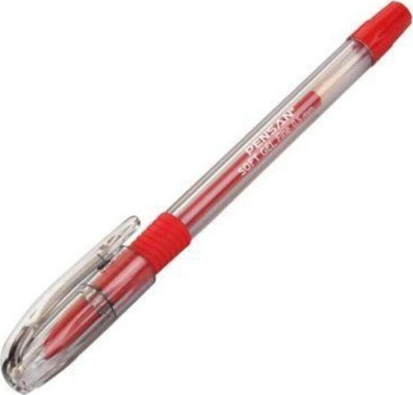 Pensan Tükenmez Kalem Soft Gel Fine Kırmızı 0.5 Mm 2420 (12 Li Paket) - Image 1