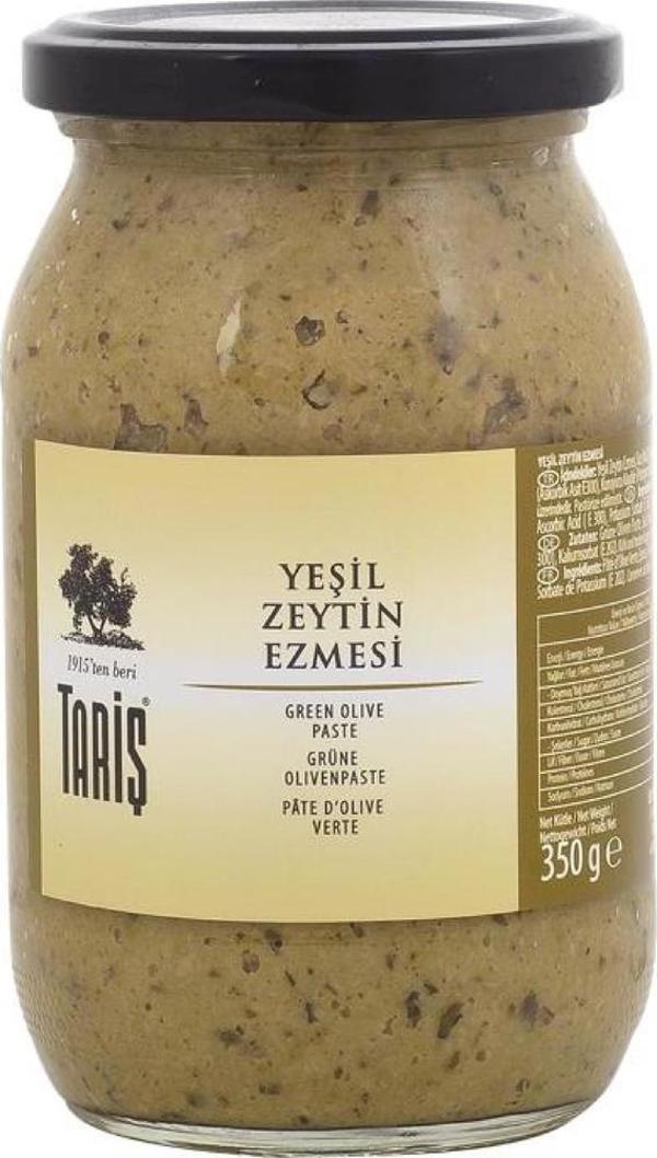Tariş Memecik Yeşil Zeytin Ezme 370 Cc Cam Kavanoz - Image 1