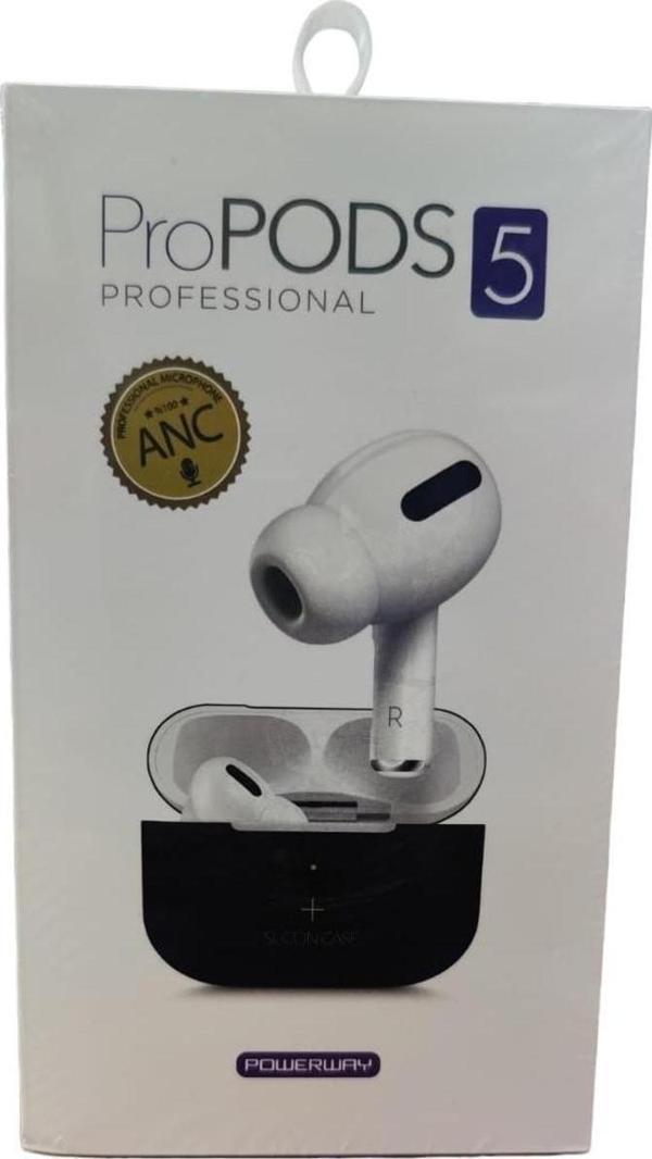 Powerway Propods 5 Anc  Dokunmatik Bluetoot Kulaklık Silikon Kılıf Hediyeli - Image 1