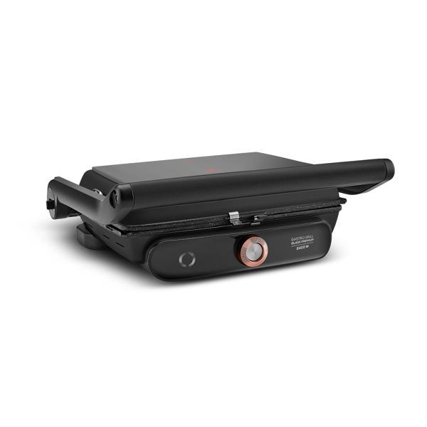 Karaca Gastro Grill Glass Premium 6 Dilim Kapasiteli Döküm Tost Makinesi Black Copper 2400W - Image 1