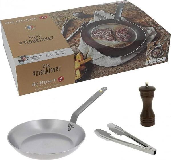 De Buyer Mineral B Element Çelik Tava 26 cm + Maşa + Değirmen - Image 1