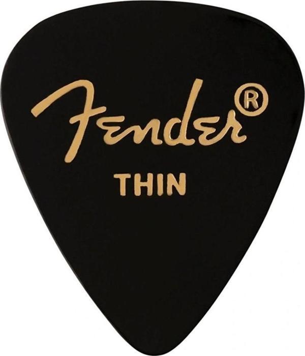 Fender 351 Thin 1 Adet Gitar Penası Siyah Shape Premium Pick - Image 1