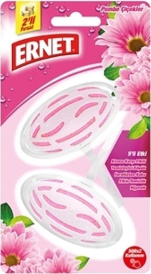 Ernet 2'Li Süper Klozet Blok Pembe Çiçekler 40 Gr - Image 1
