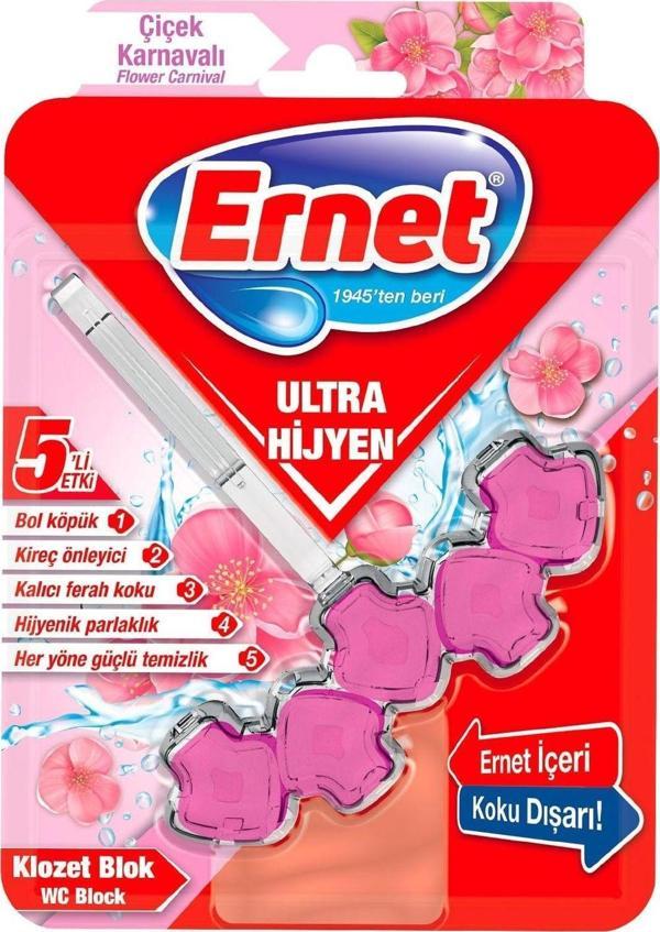 Ernet Ultra Hijyen Klozet Blok Çiçek Karnavalı 50 G - Image 1
