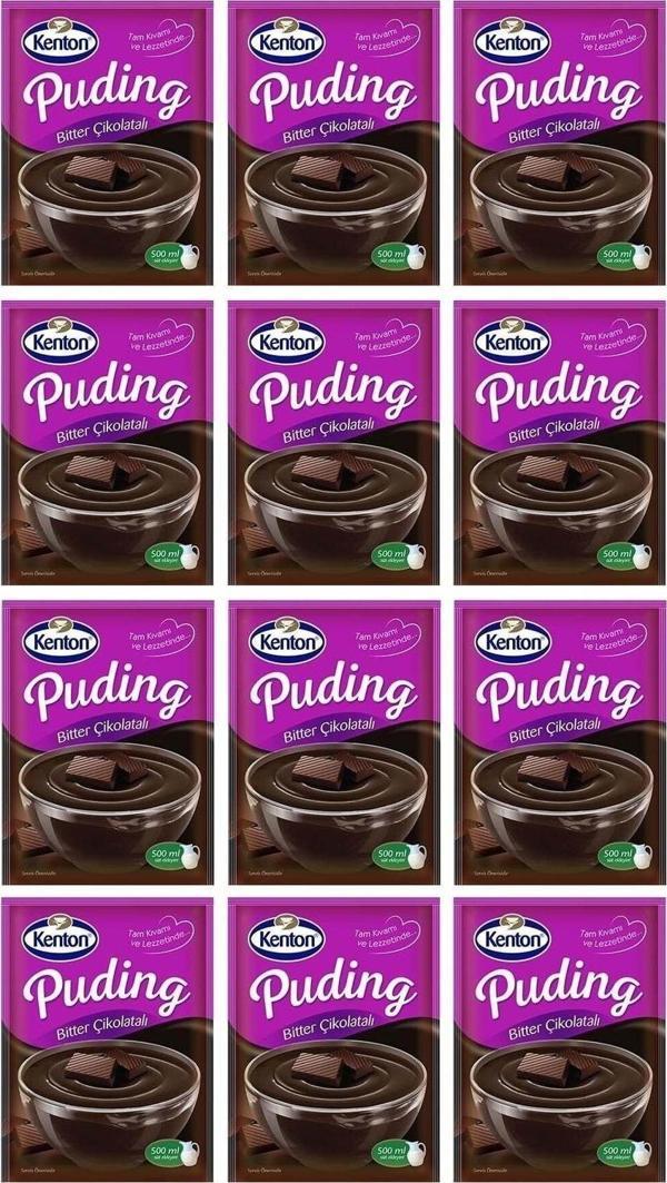 Kenton Puding Bitter Çikolatalı 100 G 12'Li - Image 1