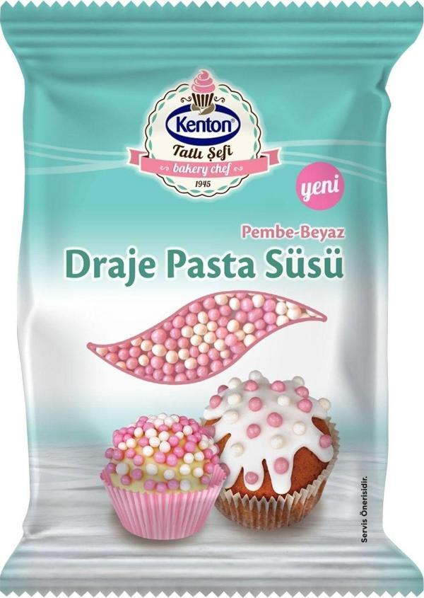 Kenton Tatlı Şefi Draje Pasta Süsü Pembe & Beyaz 45 G - Image 1