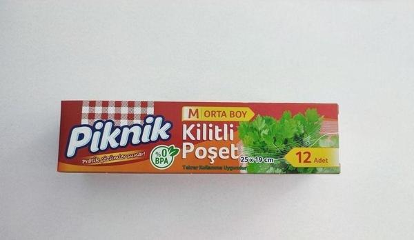 Piknik Kilitli Poşet M Orta Boy 1*12 Adet - Image 1