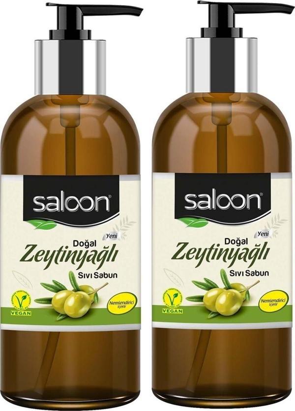 Saloon Doğal Zeytinyağlı Sıvı Sabun 485 Ml 2'Li - Image 1