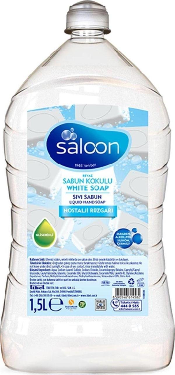 Saloon Sıvı Sabun Beyaz Sabun Kokulu 1,5 L - Image 1