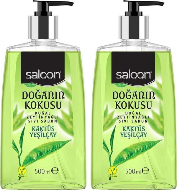 Saloon Sıvı Sabun Doğanın Kokusu Kaktüs & Yeşil Çay 500 Ml 2'Li - Image 1