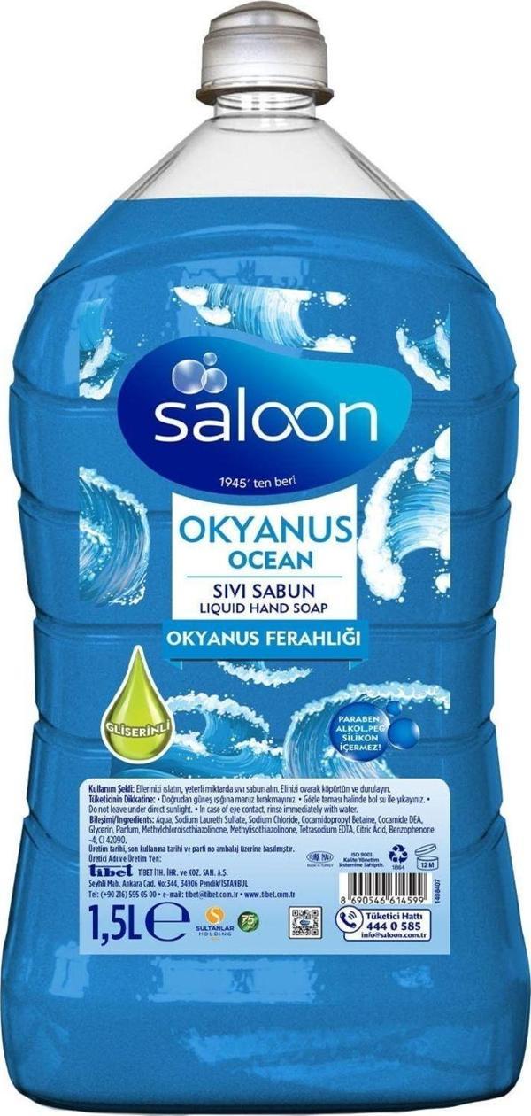 Saloon Sıvı Sabun Okyanus Ferahlığı 1,5 L - Image 1