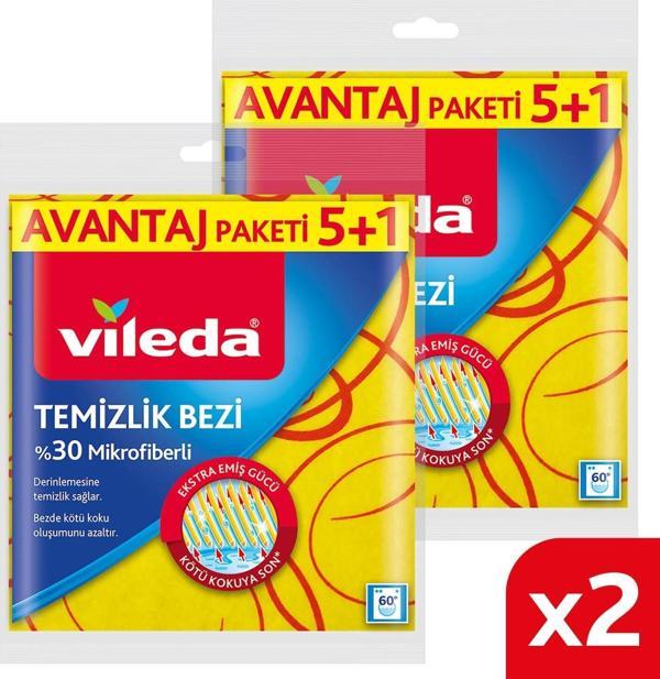 Vileda 5+1 Mikrofiber Temizlik Bezi 2'li Paket - Image 1