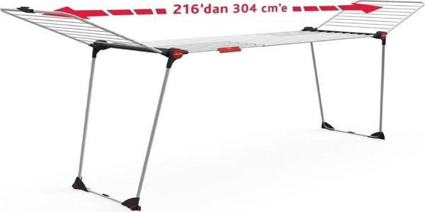 Vileda Infinity Flex 2 metre'ye kadar uzatılabilir, 30 metre kurutma alana sahip çamaşır kurutmalığı - Image 1