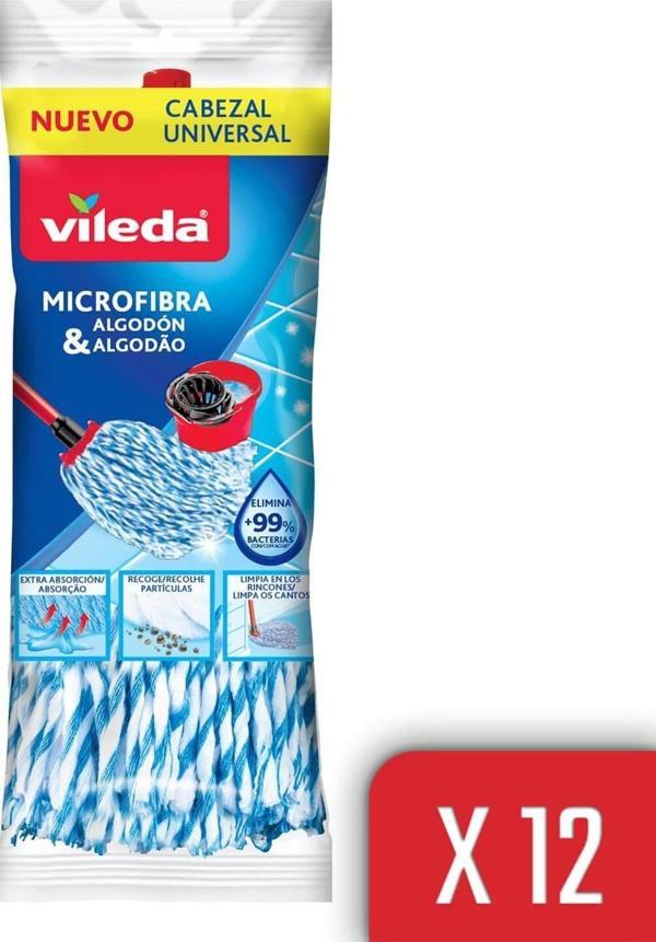 Vileda SuperMocio Mikrofiber&Pamuk Dokulu Yedek Paspas 12'li - Image 1