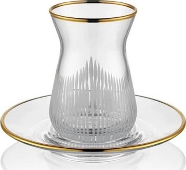 Canba Lıne Altın 12 Parça Çay Seti - Image 1