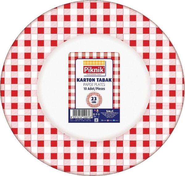 Piknik 10'Lu Kullan-At Karton Büyük Tabak - Image 1