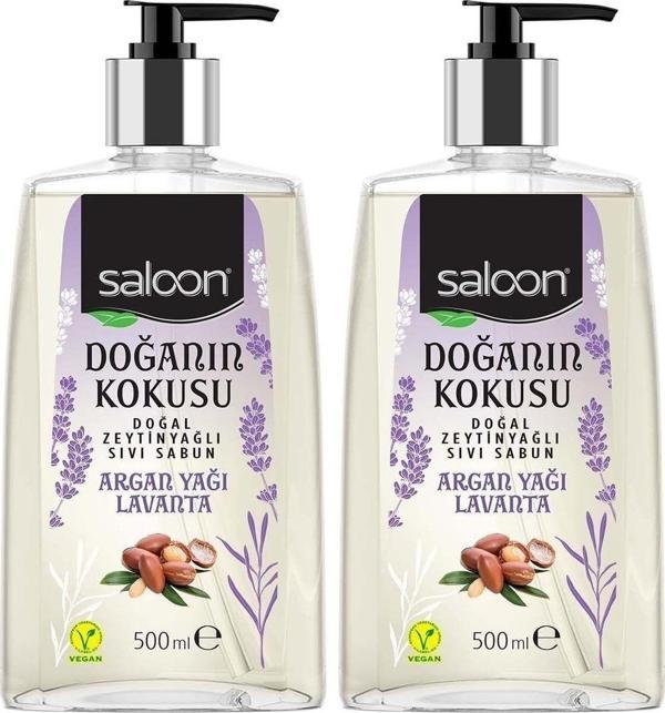 Saloon Sıvı Sabun Doğanın Kokusu Arganyağı & Lavanta 500 Ml 2'Li - Image 1