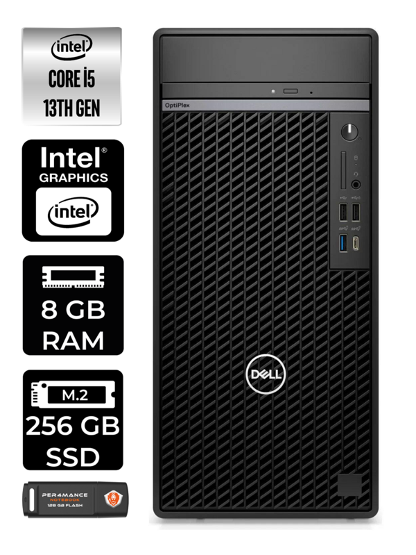 DELL OPTIPLEX 7010MT i5 13500 8GB RAM 256GB SSD FDOS N010O7010MTU MASAÜSTÜ PC & PER4BELLEK - Image 1