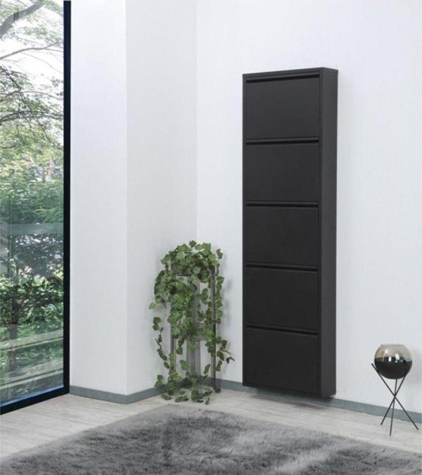 Homedora Arthur 5'li Siyah Ayakkabılık 169.6x50x15 cm - Image 1